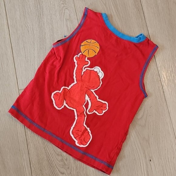 Sesame Street Elmo Basketball Sports Muscle Tank Top Shirt 2T - Picture 6 of 8